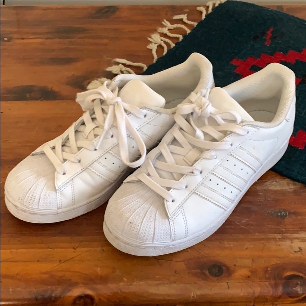 Adidas superstar white sneakers
